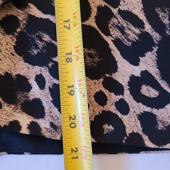 Vince Camuto Womens Leopard Print Elastic Waist Skirt Large - Picture 7 of 9